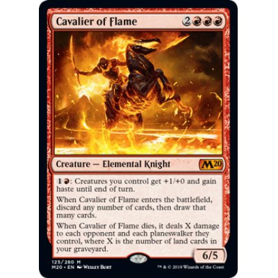 (FOIL)炎の騎兵/Cavalier of Flame《英語》【M20】