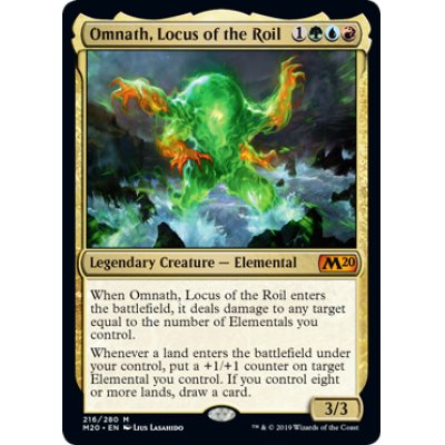 (FOIL)乱動の座、オムナス/Omnath, Locus of the Roil《英語》【M20】