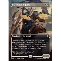 画像1: (FOIL)(フルアート)(0301)空騎士の従者/Skyknight Squire《英語》【FDN】