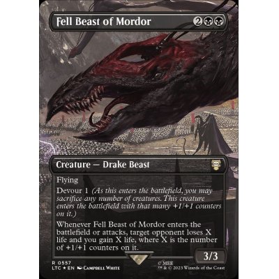 (サージFOIL)(フルアート)Fell Beast of Mordor《英語》【LTC】