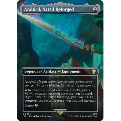 [EX+](FOIL)(フルアート)Anduril, Narsil Reforged《英語》【LTC】