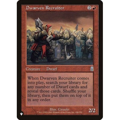 [EX+]ドワーフ徴募兵/Dwarven Recruiter《英語》【Reprint Cards(The List)】