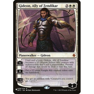 [EX+]ゼンディカーの同盟者、ギデオン/Gideon, Ally of Zendikar《英語》【Reprint Cards(The List)】