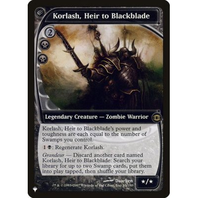 [EX+]黒き剣の継承者コーラシュ/Korlash, Heir to Blackblade《英語》【Reprint Cards(The List)】