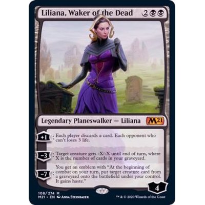 [EX+]死者を目覚めさせる者、リリアナ/Liliana, Waker of the Dead《英語》【M21】