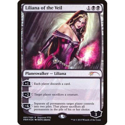 [EX+](FOIL)ヴェールのリリアナ/Liliana of the Veil《英語》【Pro Tour Promos】