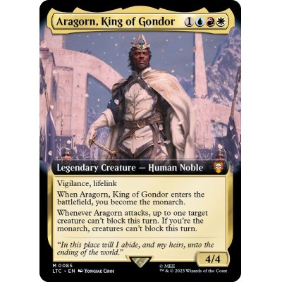 (FOIL)(フルアート)ゴンドールの王、アラゴルン/Aragorn, King of Gondor《英語》【LTC】