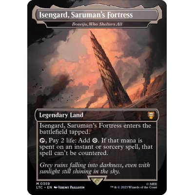 (FOIL)(フルアート)サルマンの要塞、アイゼンガルド/Isengard, Saruman's Fortress　//　すべてを護るもの、母聖樹/Boseiju, Who Shelters All《英語》【LTC】