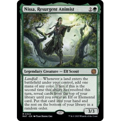 (FOIL)復活した精霊信者、ニッサ/Nissa, Resurgent Animist《英語》【MAT】