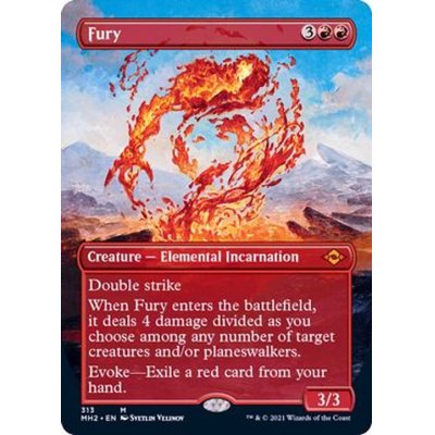 (FOIL)(フルアート)激情/Fury《英語》【MH2】