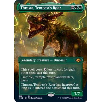 (FOIL)(フルアート)大嵐の咆哮、スラスタ/Thrasta, Tempest's Roar《英語》【MH2】