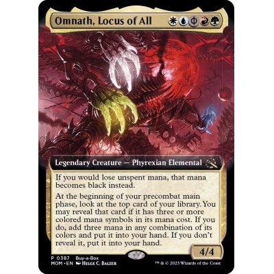 [EX+](FOIL)(フルアート)万物の座、オムナス/Omnath, Locus of All《英語》【MOM】