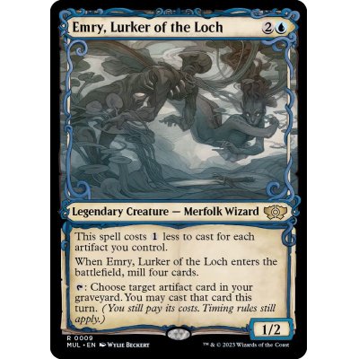 (FOIL)湖に潜む者、エムリー/Emry, Lurker of the Loch《英語》【MUL】