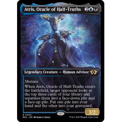 (ダブルレインボウFOIL)半真実の神託者、アトリス/Atris, Oracle of Half-Truths《英語》【MUL】