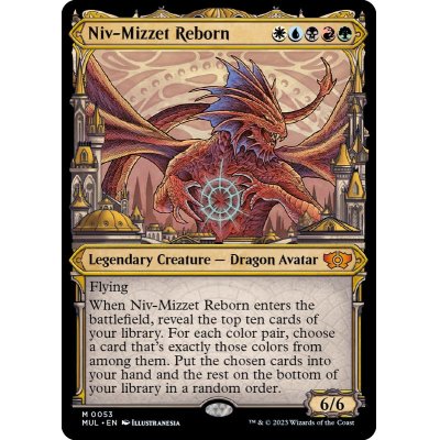 (ダブルレインボウFOIL)ニヴ＝ミゼット再誕/Niv-Mizzet Reborn《英語》【MUL】