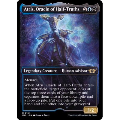 (ハローFOIL)半真実の神託者、アトリス/Atris, Oracle of Half-Truths《英語》【MUL】