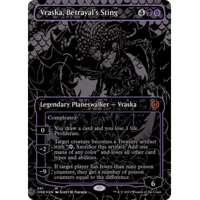 (オイルスリックFOIL)裏切りの棘、ヴラスカ/Vraska, Betrayal's Sting《英語》【ONE】