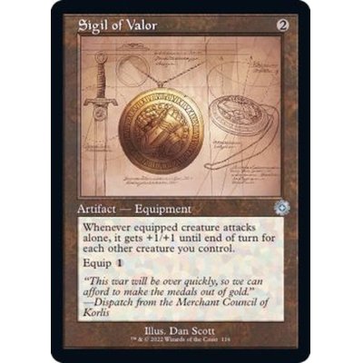 [EX+](ダブルレインボウFOIL)(設計図)武勇の印章/Sigil of Valor《英語》【BRR】