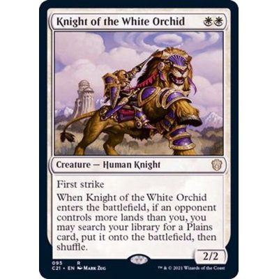 白蘭の騎士/Knight of the White Orchid《英語》【Commander 2021】