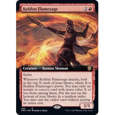 (FOIL)(フルアート)ケルドの炎賢者/Keldon Flamesage《英語》【DMU】