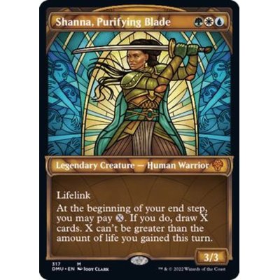 (FOIL)(ショーケース枠)浄化の刃、シャナ/Shanna, Purifying Blade《英語》【DMU】