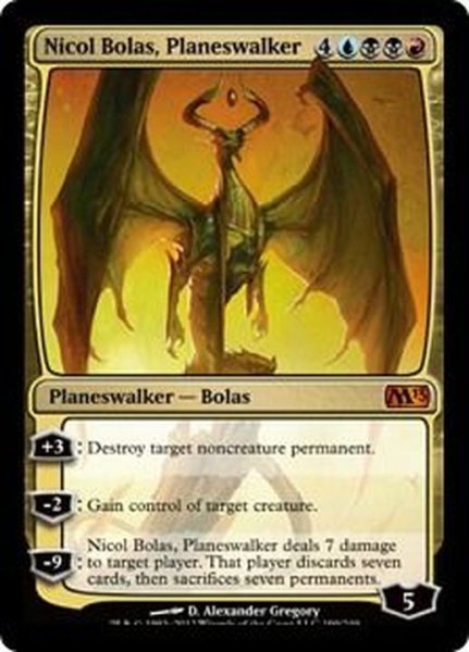 画像1: [EX+]プレインズウォーカー、ニコル・ボーラス/Nicol Bolas, Planeswalker《英語》【M13】 (1)