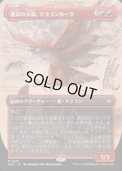 画像1: [EX+](FOIL)(フルアート)運命の大嵐、ドラゴンホーク/Dragonhawk, Fate's Tempest《日本語》【BLB】 (1)