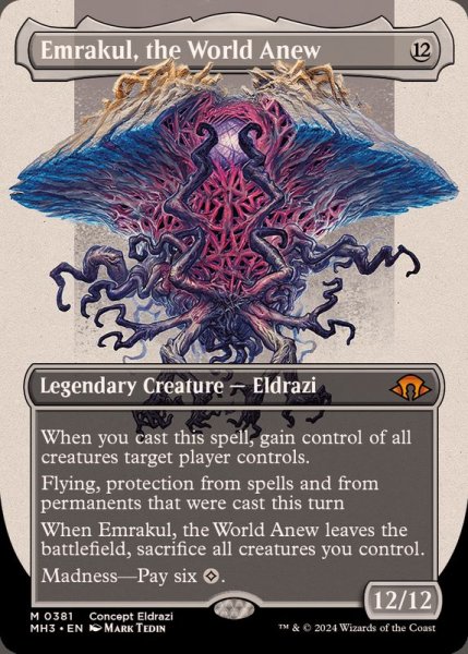 画像1: [EX+](フルアート)再誕世界、エムラクール/Emrakul, the World Anew《英語》【MH3】 (1)