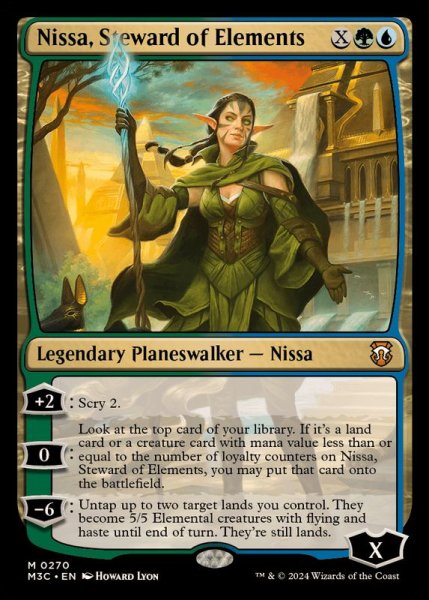 画像1: (リップルFOIL)自然に仕える者、ニッサ/Nissa, Steward of Elements《英語》【M3C】 (1)