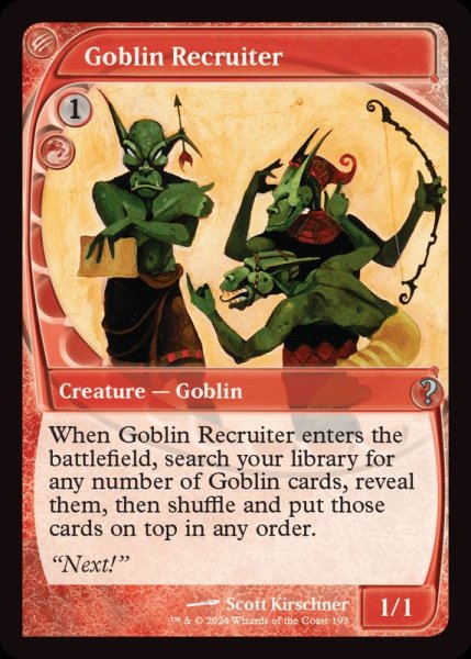 画像1: ゴブリン徴募兵/Goblin Recruiter《英語》【Reprint Cards(Mystery Booster2)】 (1)