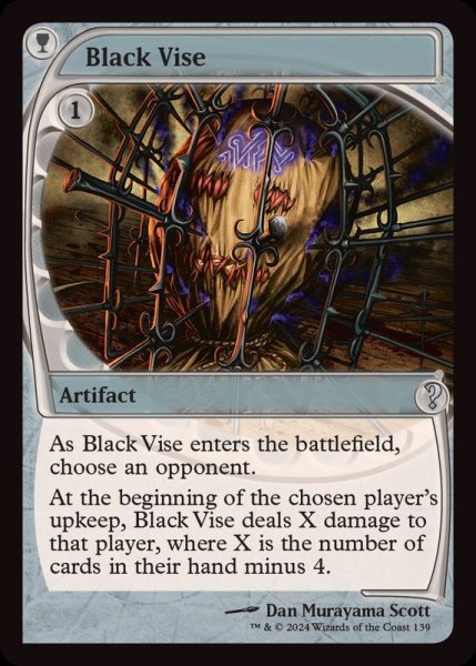 画像1: [EX]黒の万力/Black Vise《英語》【Reprint Cards(Mystery Booster2)】 (1)