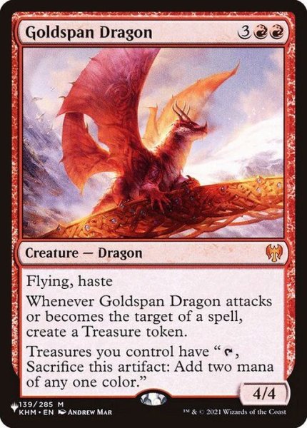 画像1: 黄金架のドラゴン/Goldspan Dragon《英語》【Reprint Cards(The List)】 (1)