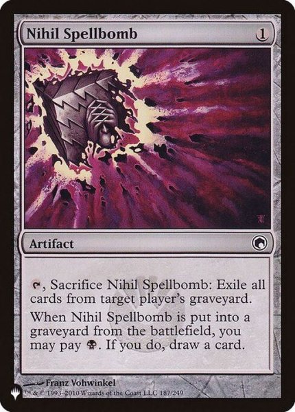 画像1: [EX]虚無の呪文爆弾/Nihil Spellbomb《英語》【Reprint Cards(The List)】 (1)