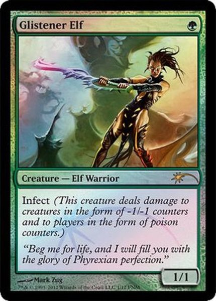 画像1: (FOIL)ぎらつかせのエルフ/Glistener Elf《英語》【FNM Promos】 (1)