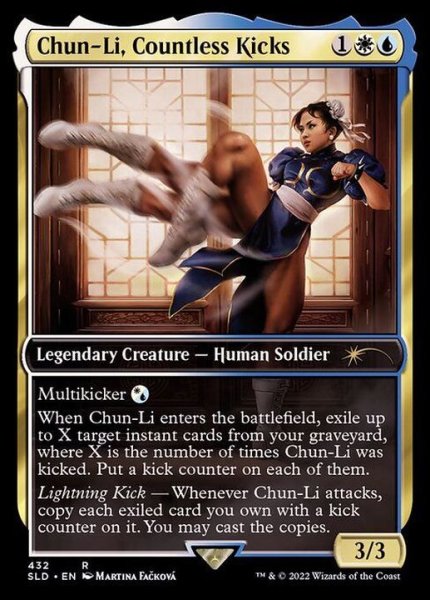 画像1: [EX+](FOIL)(432)Chun-Li, Countless Kicks《英語》【SLD】 (1)