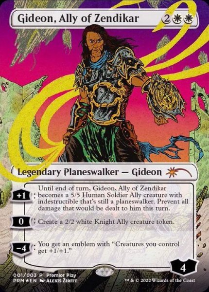 画像1: (FOIL)(Premier Play)ゼンディカーの同盟者、ギデオン/Gideon, Ally of Zendikar《英語》【PRM】 (1)