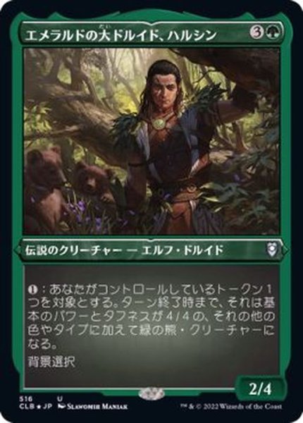 画像1: (エッチングFOIL)エメラルドの大ドルイド、ハルシン/Halsin, Emerald Archdruid《日本語》【CLB】 (1)