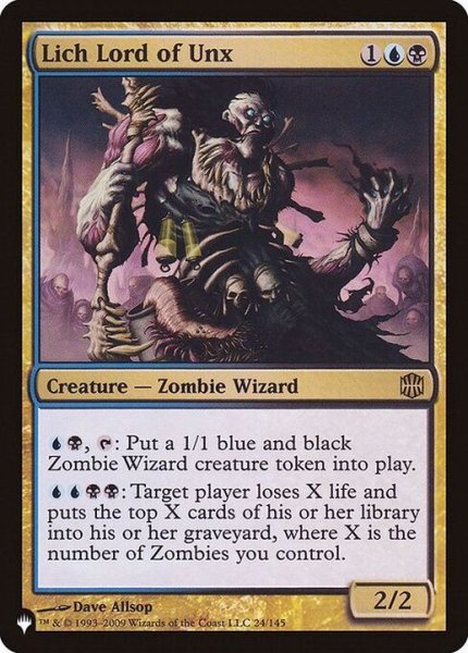 画像1: [EX+]アンクスの死者の王/Lich Lord of Unx《英語》【Reprint Cards(The List)】 (1)