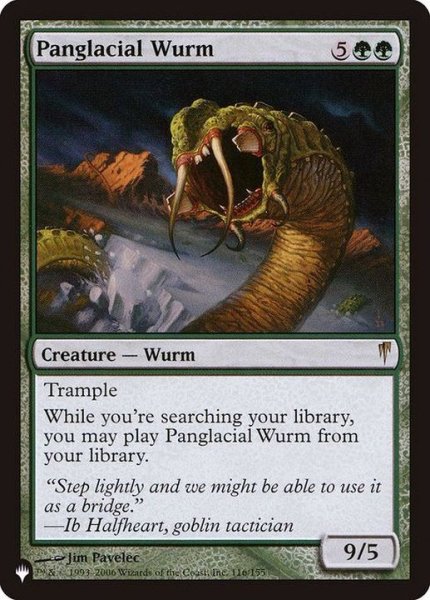 画像1: [EX+]氷河跨ぎのワーム/Panglacial Wurm《英語》【Reprint Cards(The List)】 (1)