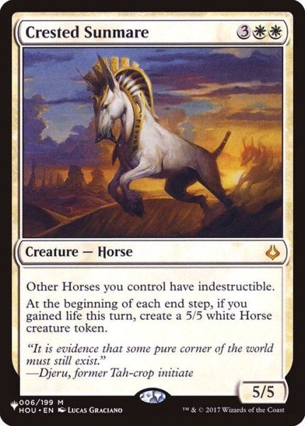 画像1: 冠毛の陽馬/Crested Sunmare《英語》【Reprint Cards(The List)】 (1)