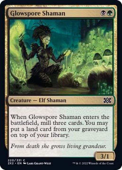 (FOIL)光胞子のシャーマン/Glowspore Shaman《英語》【2X2】