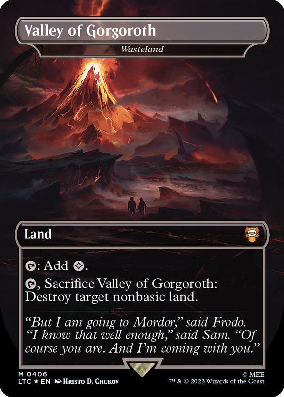 (サージFOIL)ゴルゴロスの谷/Valley of Gorgoroth　//　不毛の大地/Wasteland《英語》【LTC】