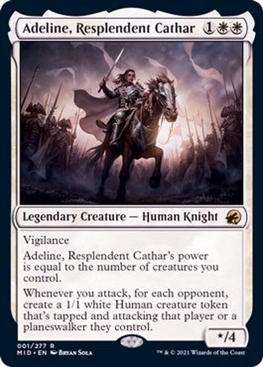 (FOIL)輝かしい聖戦士、エーデリン/Adeline, Resplendent Cathar《英語》【MID】