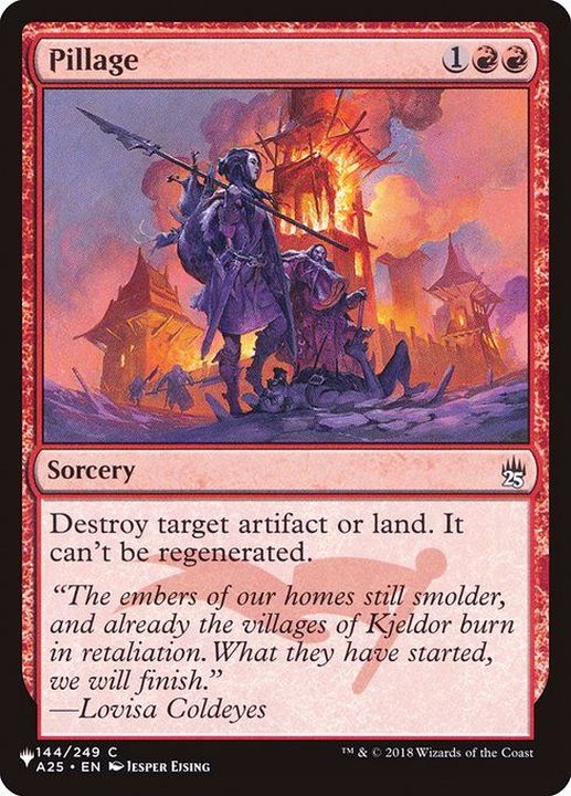 略奪 Pillage 英語 Reprint Cards The List